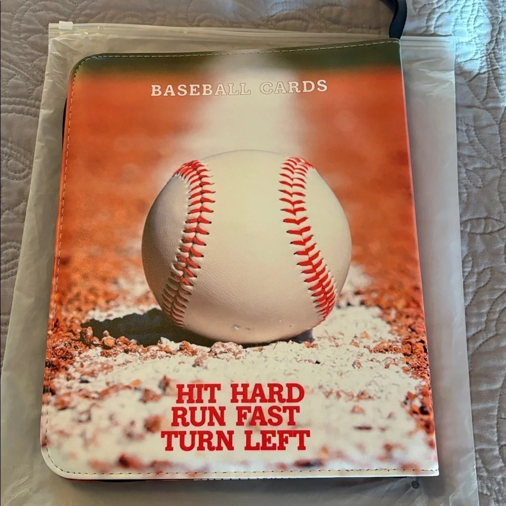 Baseball card binder holds 900 cards New! Baseball collector trading cards